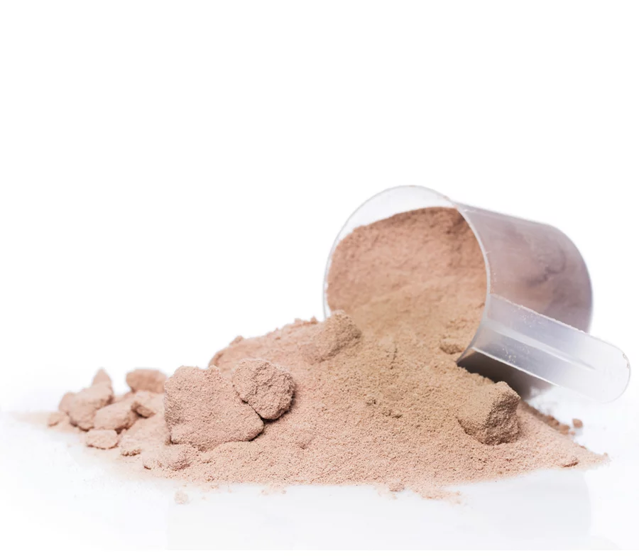 Premium Photo  A scoop of protein powder isolated on white